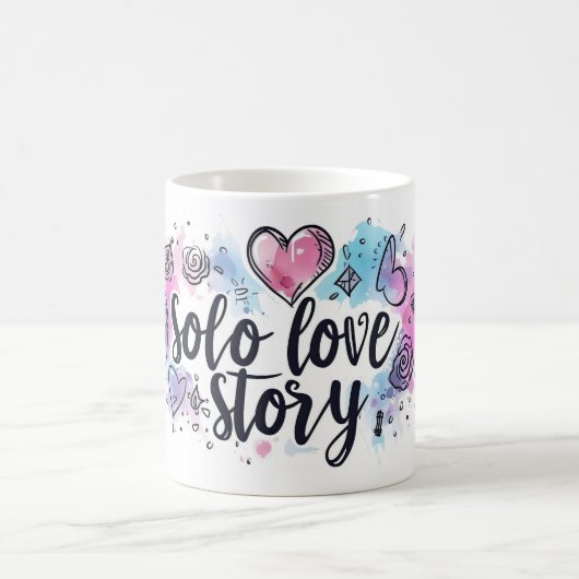 Solo Liebe Story Niedlich Slogan Kaffeetasse (Mittel)