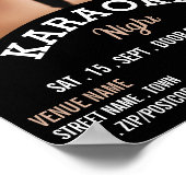 Solo Microphone, Karaoke-Eventwerbung Poster (Ecke)