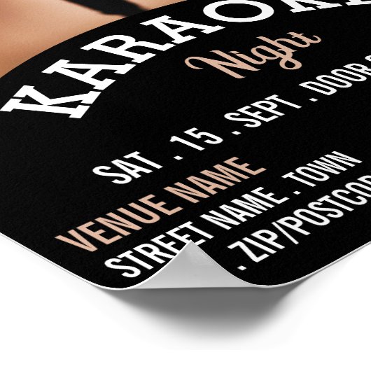 Solo Microphone, Karaoke-Eventwerbung Poster (Ecke)