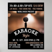 Solo Microphone, Karaoke-Eventwerbung Poster (Vorne)