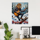 Solo mit Schneekoppel: Löwens Winter-Riff Poster (Heimbüro)