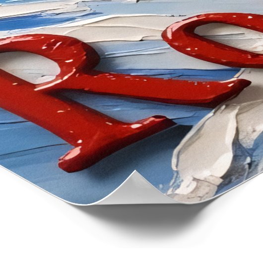 Solo mit Schneekoppel: Löwens Winter-Riff Poster (Ecke)