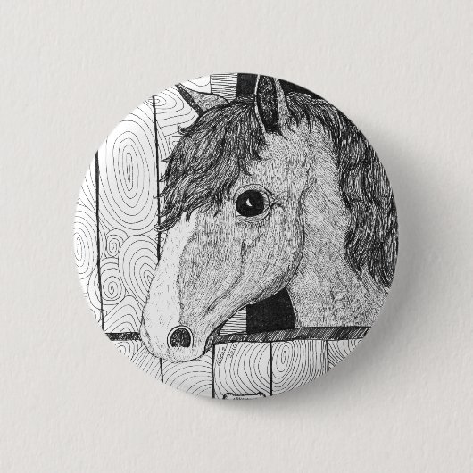Solo- Pferdekunst Button (Vorderseite)