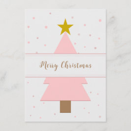 Solo Pink Weihnachtsbaum und Golden Star Begleitkarte