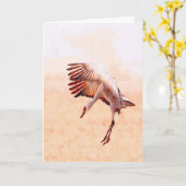 Solo- Sandhill Kran-Karten Karte (Gelbe Blume)