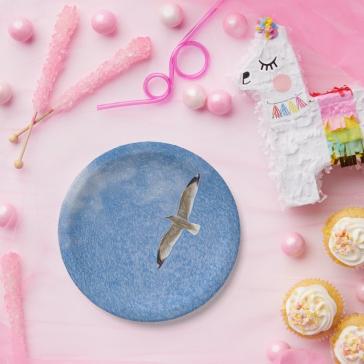 Solo Seagull im Himmel Pappteller (Party)