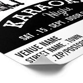Solo Singer, Karaoke Eventwerbung Poster (Ecke)