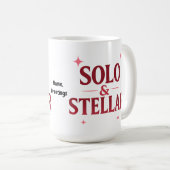 Solo & Stellar modernes Valentinstag-Zitat-Design Kaffeetasse (VorderseiteRechts)