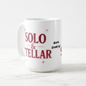 Solo & Stellar modernes Valentinstag-Zitat-Design Kaffeetasse (Vorderseite Links)