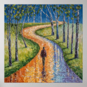 Solo Stroll - Abstrakter Impressionismus Art Style Poster (Vorne)