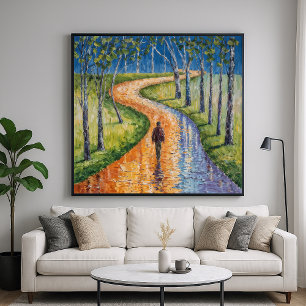 Solo Stroll - Abstrakter Impressionismus Art Style Poster