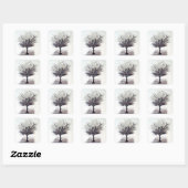 Solo Tree in Monochrome Stickers (Blatt)