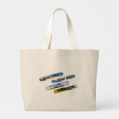 Solo Wanderung, Tempo, Rhythmus, Freiheit. Jumbo Stoffbeutel (Rückseite)