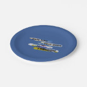 Solo Wanderung, Tempo, Rhythmus, Freiheit. Pappteller (Schrägansicht)