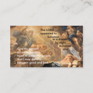 Solomans Traum - kleine Gebets-Karte Telefonnummerkarte