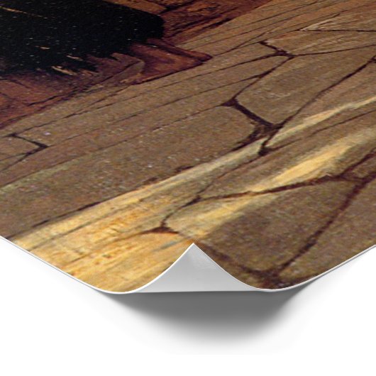 Soloman's Wall Jerusalem, Jean-Leon Gerome Poster (Ecke)