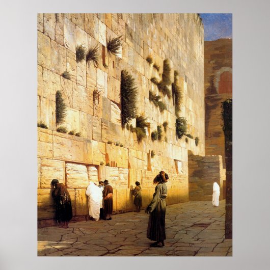Soloman's Wall Jerusalem, Jean-Leon Gerome Poster (Vorne)