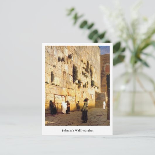 Soloman's Wall Jerusalem, Jean-Leon Gerome Postkarte (Stehend Vorderseite)