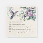 Solomon 2:11-12 Hummingbird Blume Bibrs Serviette (Vorderseite)