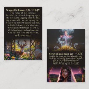 Solomon 2:8-10 und 4:6-7 KJV Card Box Visitenkarte