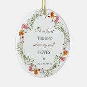 Solomon 3:4 Bibelverse Blumenreath Keramik Ornament (Rechts)