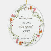 Solomon 3:4 Bibelverse Blumenreath Keramik Ornament (Links)