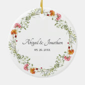 Solomon 3:4 Bibelverse Blumenreath Keramik Ornament (Hinten)