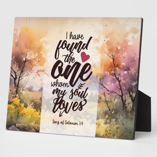 Solomon 3:4 Ich habe die Eine Bibel gefunden Fotoplatte (Seite)