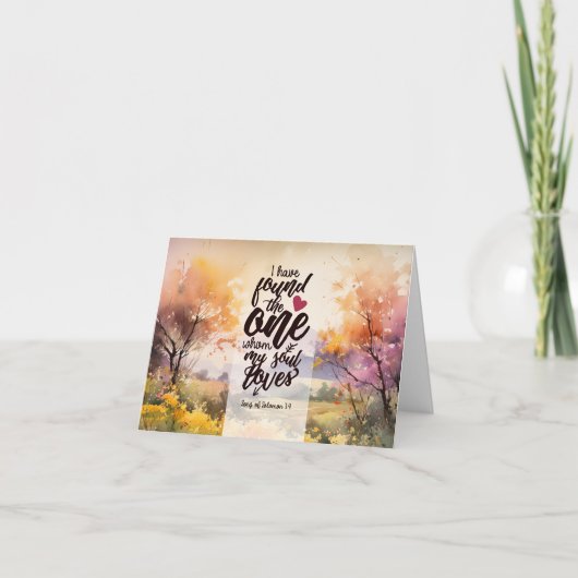 Solomon 3:4 Ich habe die Eine Bibel gefunden Karte (Vorderseite)