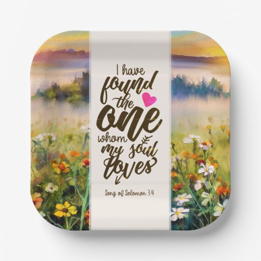 Solomon 3:4 Ich habe die Eine Bibel gefunden Pappteller (Vorderseite)