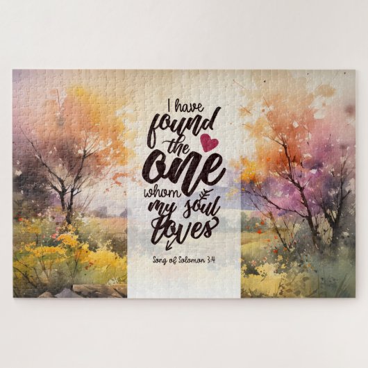 Solomon 3:4 Ich habe die Eine Bibel gefunden Puzzle (Horizontal)