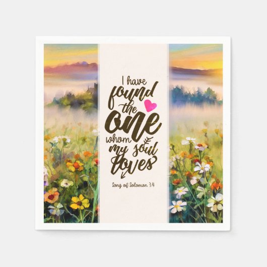 Solomon 3:4 Ich habe die Eine Bibel gefunden Serviette (Vorderseite)