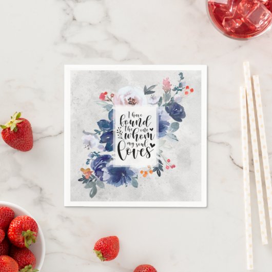 Solomon 3:4 Ich habe die Eine Blume gefunden Serviette (Beispiel)