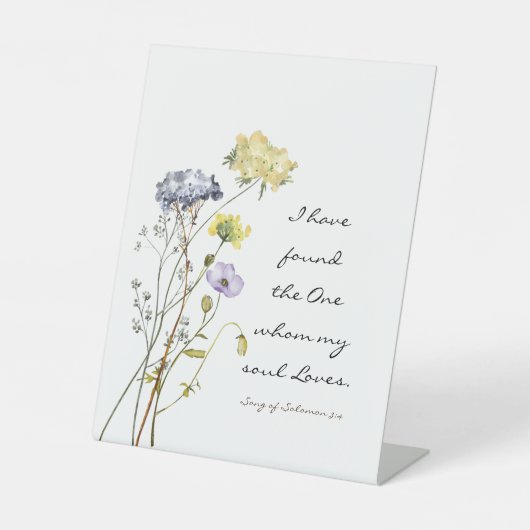 Solomon 3:4 Ich habe die Eine Hochzeit gefunden Sockelschild (Vorderseite)
