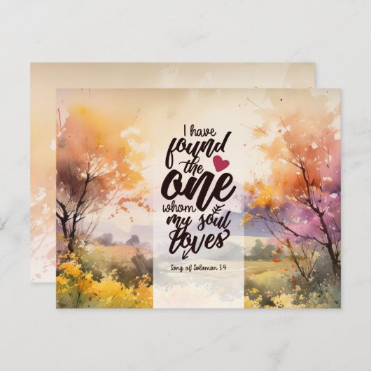 Solomon 3:4 Lied fand ich die One Bible Card (Vorne/Hinten)
