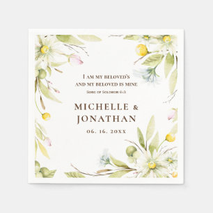 Solomon 6:3 Wildblume Hochzeit der Bibel Serviette