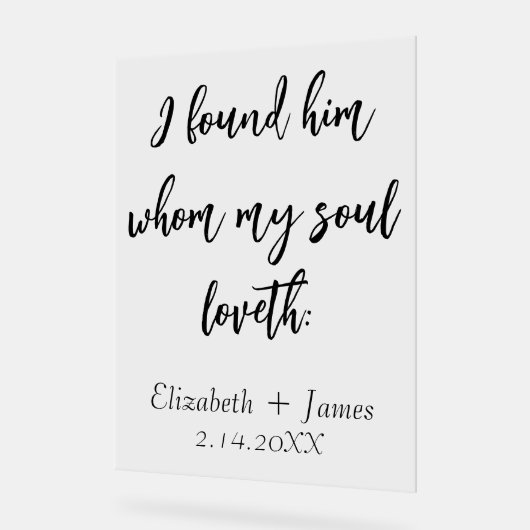 Solomon, ich habe die eine KJV-Hochzeit gefunden Acrylschild (Winkel)