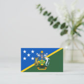 Solomon Islander Flag & Coat of Arms Visitenkarte (Stehend Vorderseite)