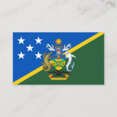 Solomon Islander Flag & Coat of Arms Visitenkarte (Vorderseite)