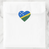 Solomon Islands Flag Splendid Patriotic Herz-Aufkleber (Tasche)