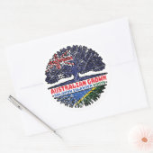 Solomon Islands Islander Australien Flagge Runder Aufkleber (Umschlag)