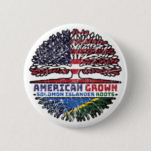 Solomon Islands Solomon Islander American USA Tree Button