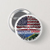 Solomon Islands Solomon Islander American USA Tree Button (Vorne & Hinten)