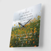 Solomon-Lied 2:10-12, Bibelverse, Blume Quadratische Wanduhr (Winkel)