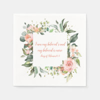 Solomon My Beloved Wedding Napkins Song