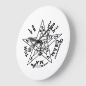 Solomon-Pentagram Große Wanduhr (Winkel)