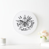 Solomon-Pentagram Große Wanduhr (Zuhause)