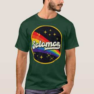 Solomon-Regenbogen im Weltraum Vintager GrungeStyl T-Shirt