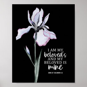 Solomon Song 6:3 Ich bin mein geliebter weißer Iri Poster