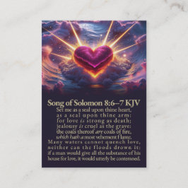 Solomon Song 8:6-7 und John 4:13-14 KJV Card Visitenkarte